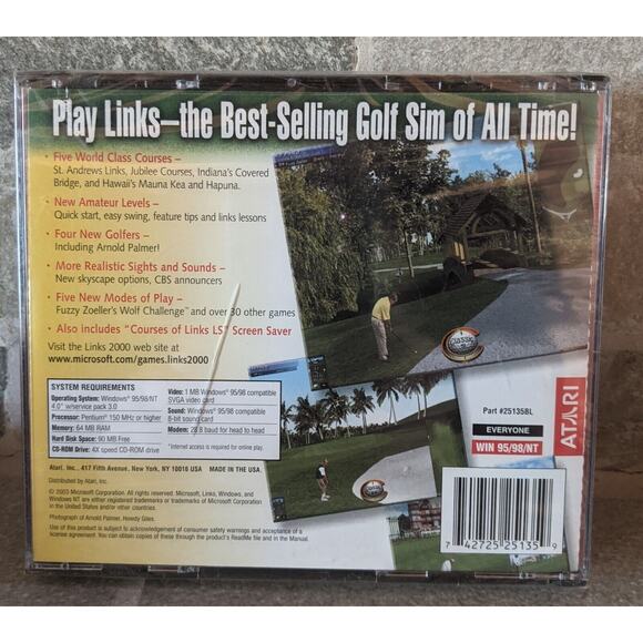NEW Links LS 2000 by Atari PC Golf Game ( Arnold Palmer) Sealed - Picture 3 of 3